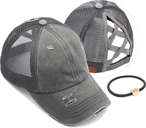 C.C Ponycap Messy High Bun Girl Baseball Cap